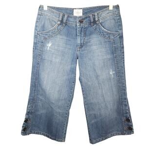 White House Black Market Vintage‎ Blanc Wide Leg Jean Capri Women size 10